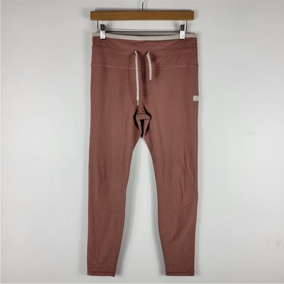 Vuori Vibe Elevation High Waist Drawstring Ankle Leggings Dusty Rose Mauve Sz M - Picture 2 of 14